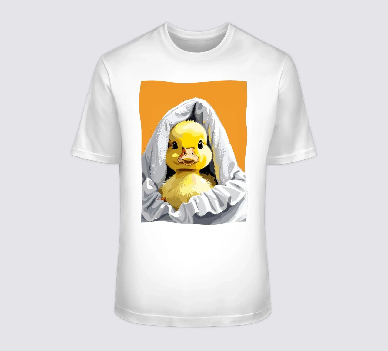 Duckling peeking from under a soft t-shirt de LisaArtes