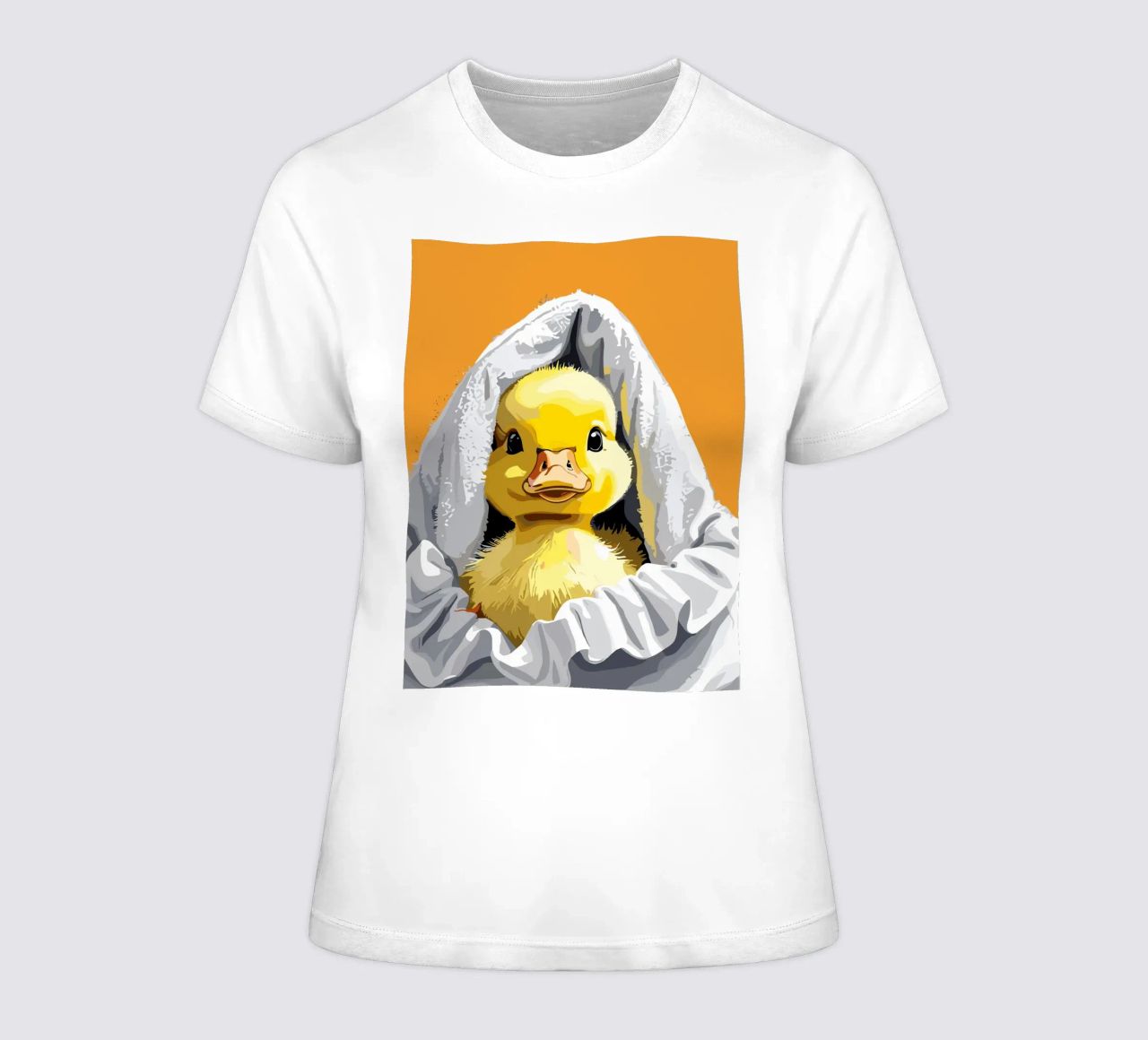 Duckling peeking from under a soft t-shirt ajusté pour femmes de LisaArtes