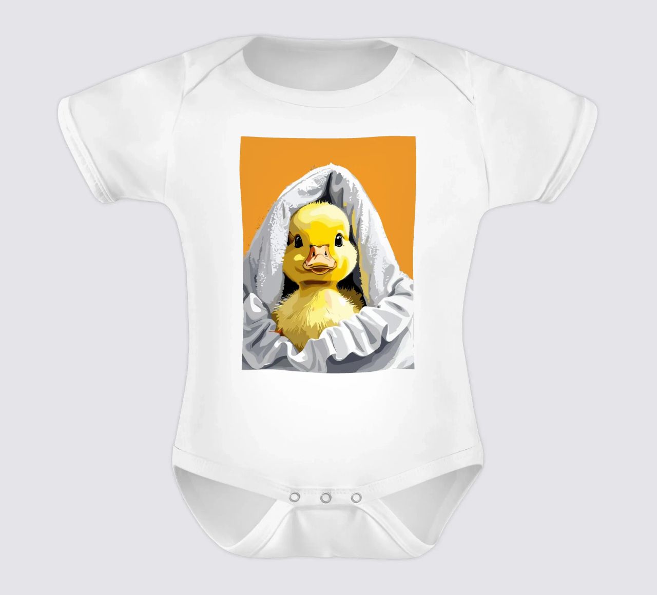 Duckling peeking from under a soft body bébé de LisaArtes