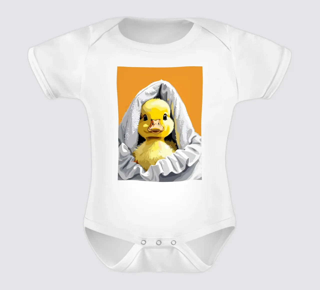 Duckling peeking from under a soft body bébé de LisaArtes