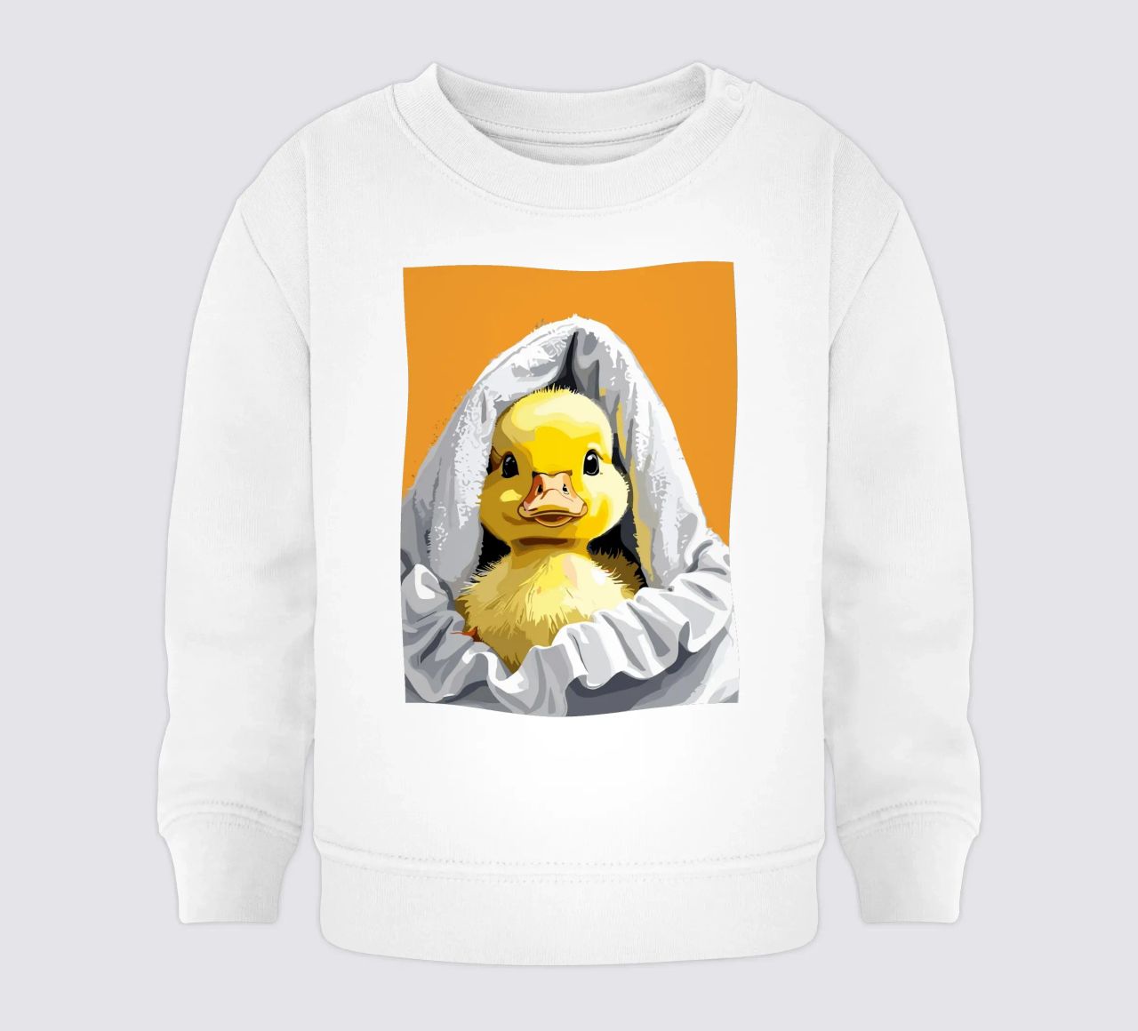 Duckling peeking from under a soft sweat pour bébé de LisaArtes