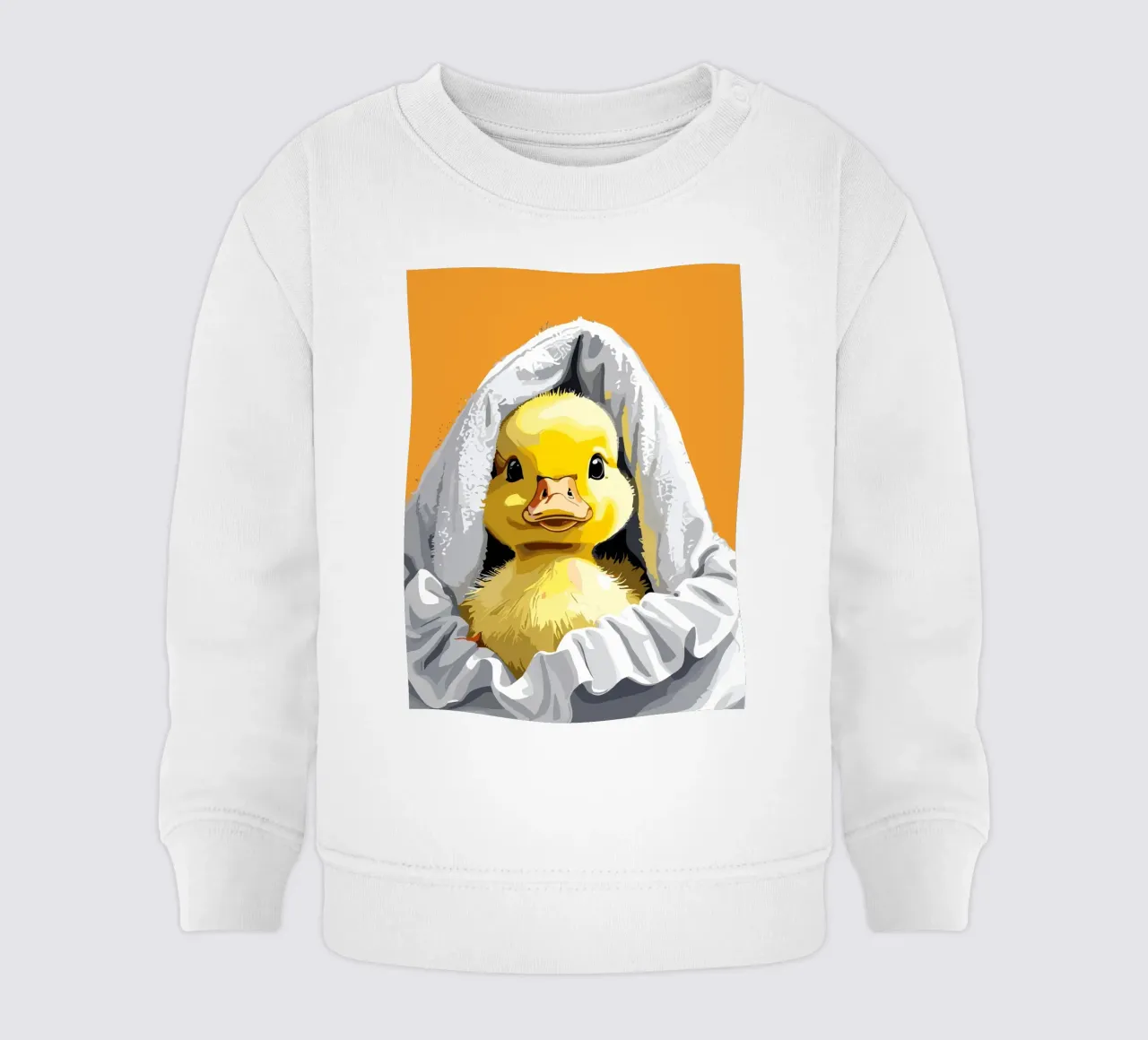 Duckling peeking from under a soft felpa neonato da LisaArtes