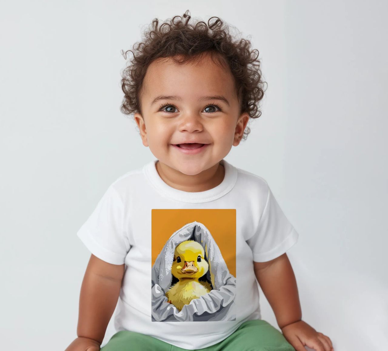 Duckling peeking from under a soft maglietta neonato da LisaArtes