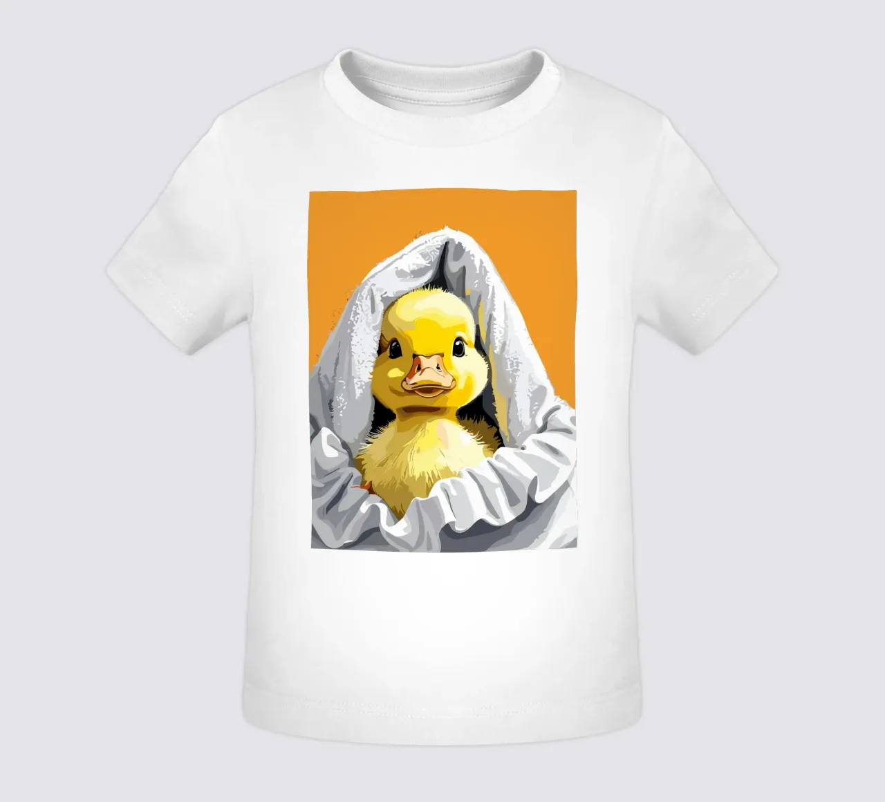 Duckling peeking from under a soft t-shirt pour bébé de LisaArtes
