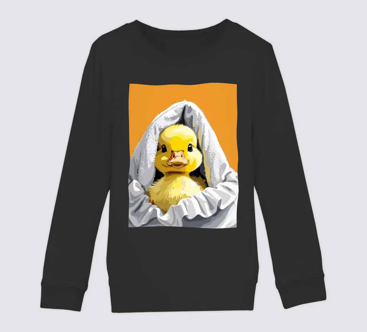 Duckling peeking from under a soft felpa bambino da LisaArtes