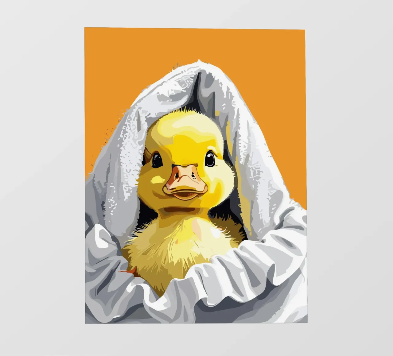 Duckling peeking from under a soft film rétro-éclairé de LisaArtes
