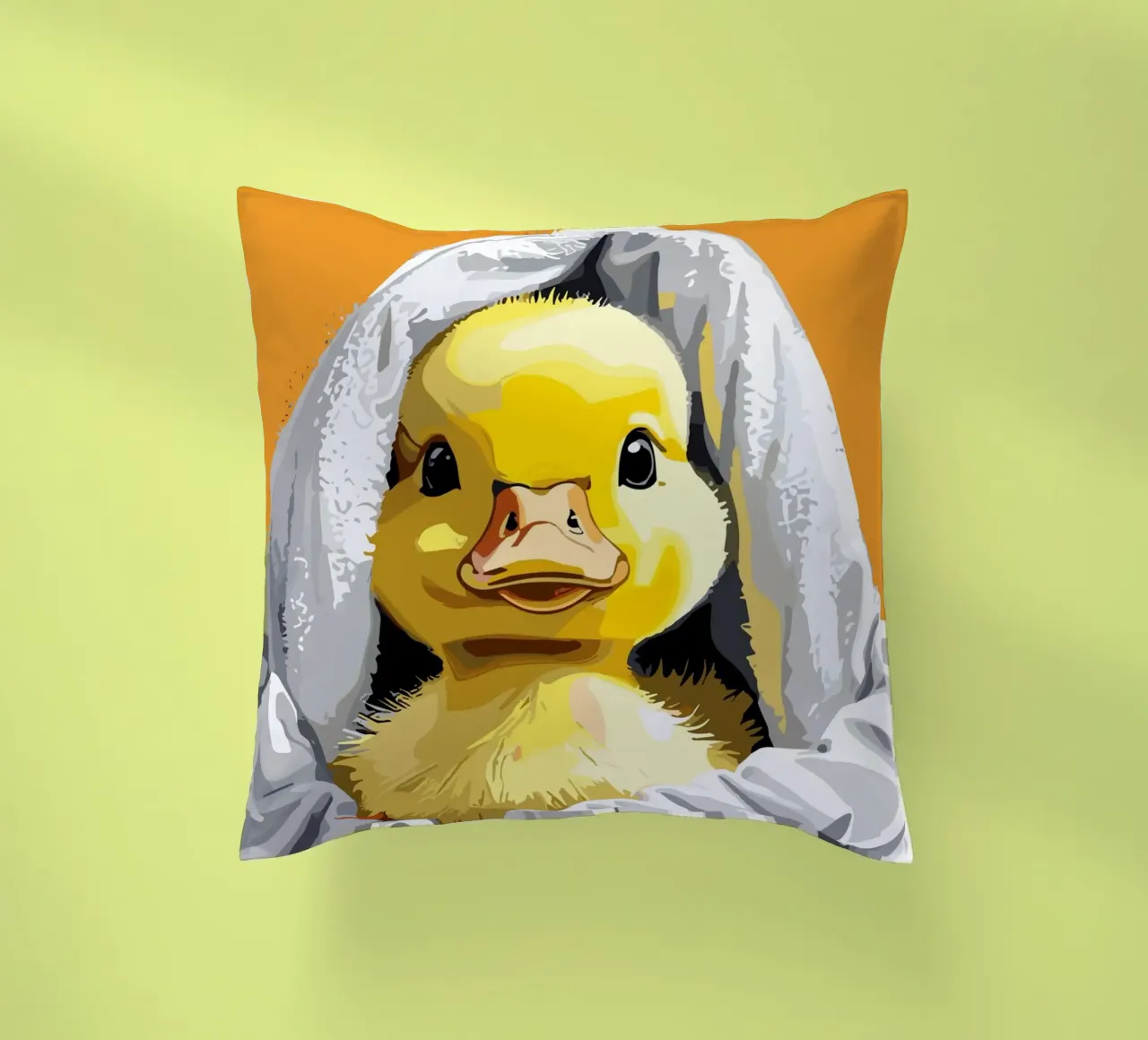 Duckling peeking from under a soft cuscino da LisaArtes