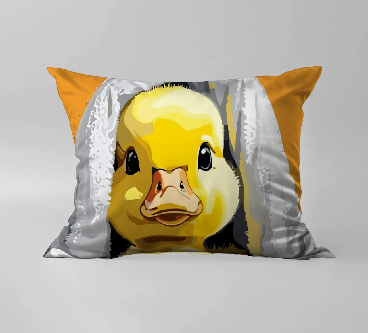Duckling peeking from under a soft cuscino da LisaArtes