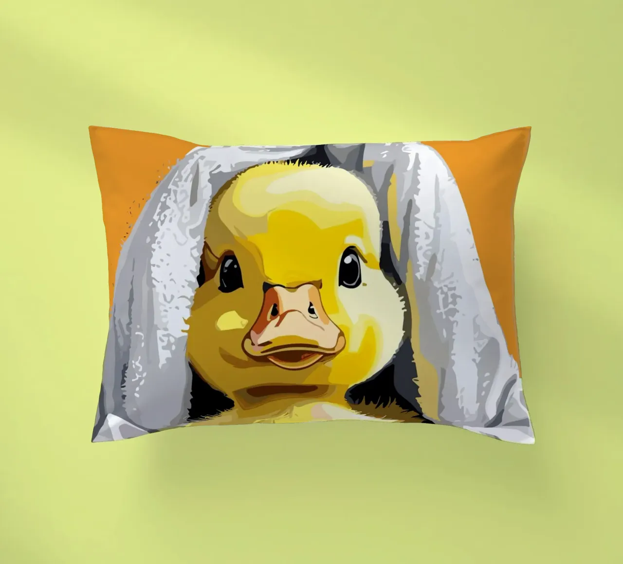 Duckling peeking from under a soft cuscino da LisaArtes