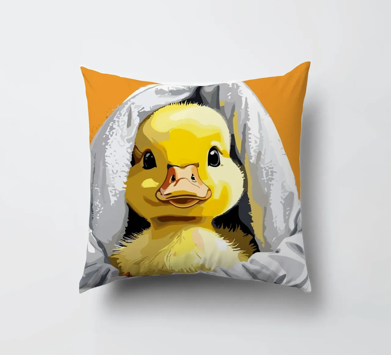 Duckling peeking from under a soft cuscino da LisaArtes