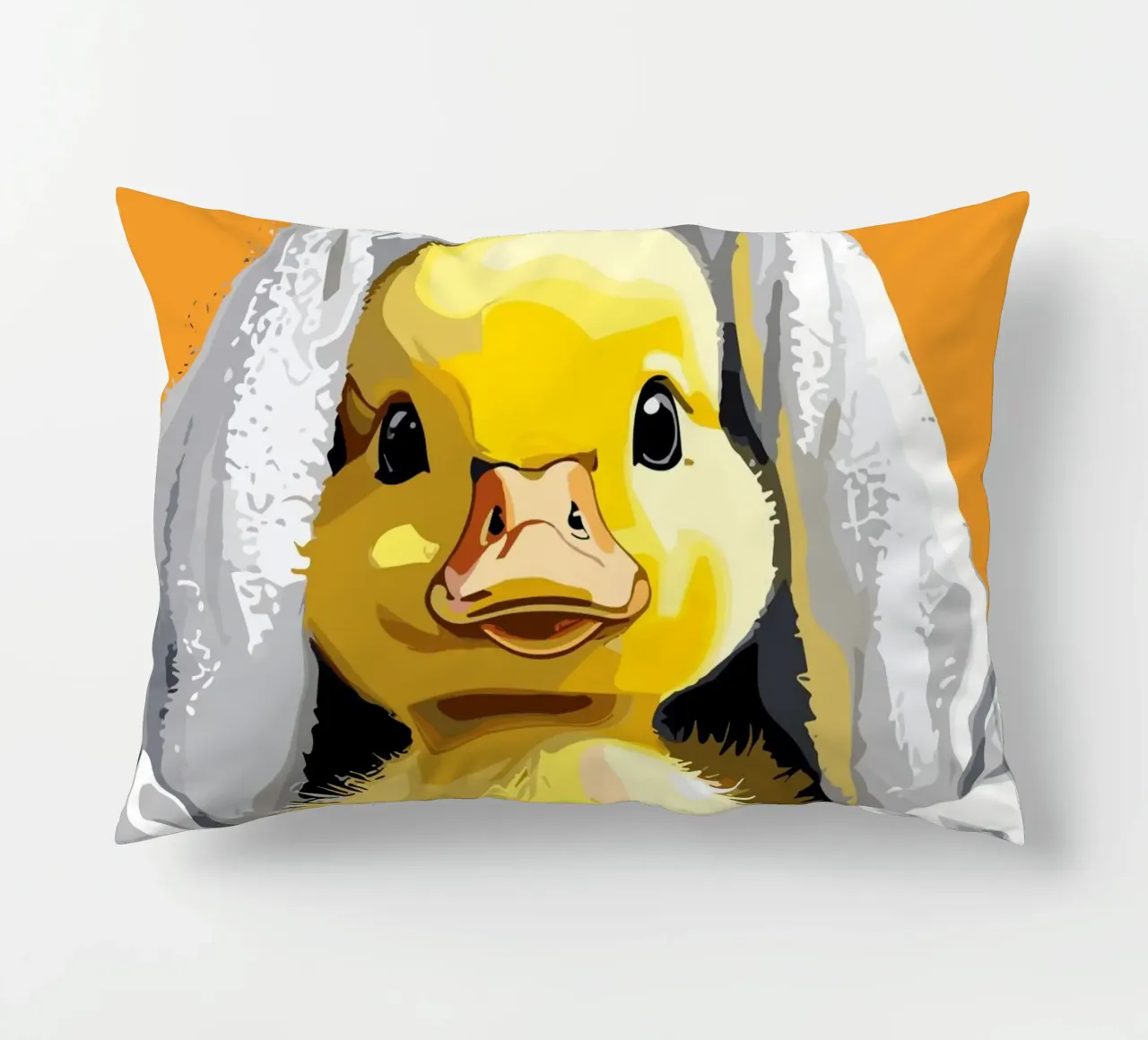 Duckling peeking from under a soft cuscino da LisaArtes