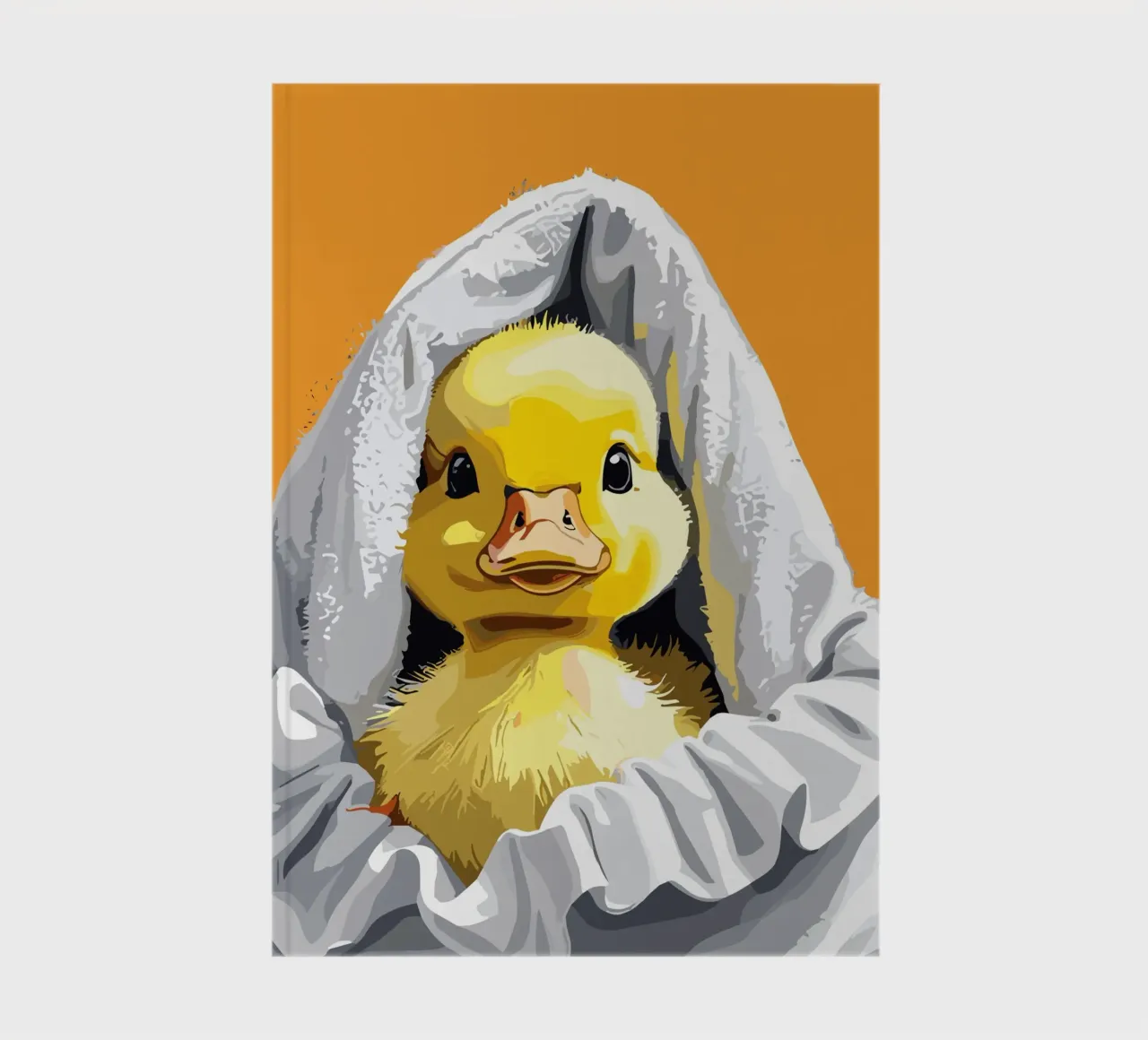 Duckling peeking from under a soft Notizbuch von LisaArtes