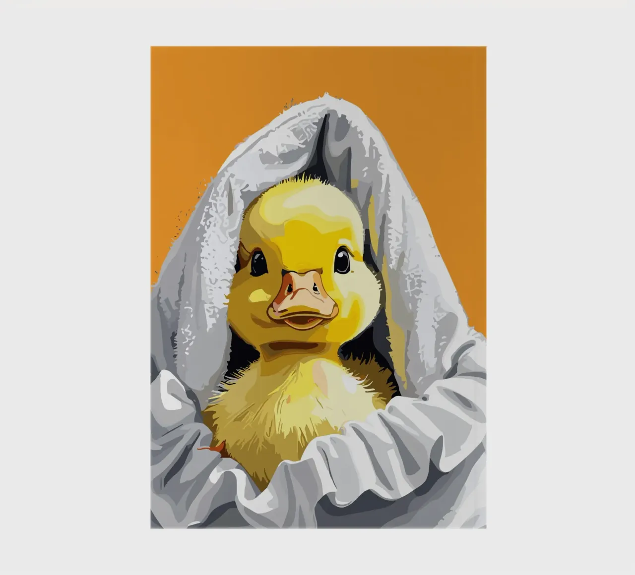 Duckling peeking from under a soft Notizbuch von LisaArtes