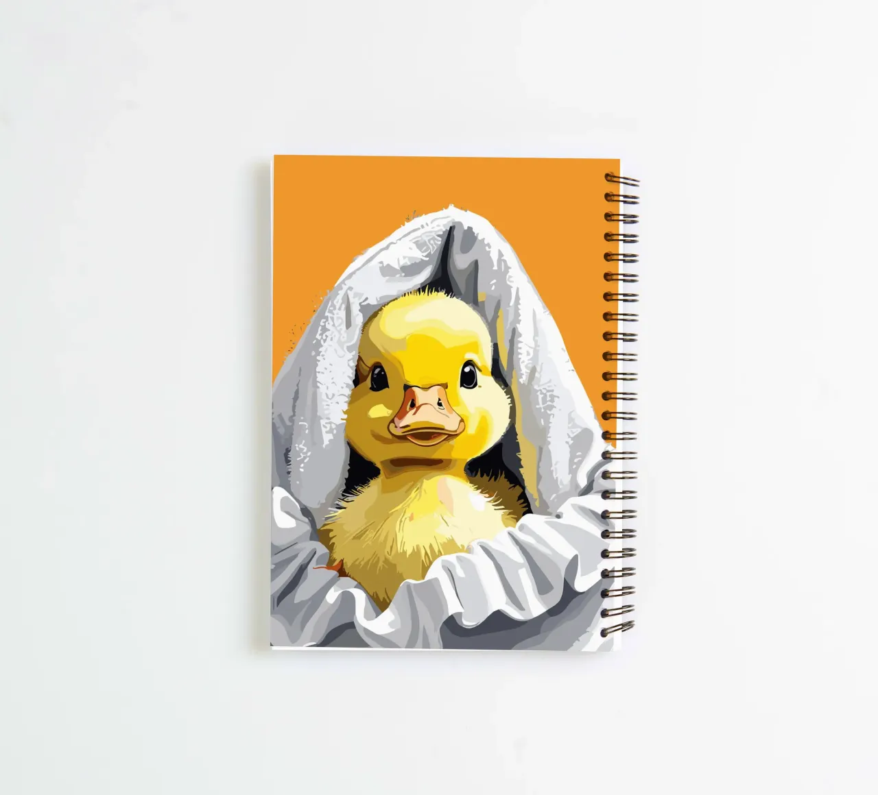 Duckling peeking from under a soft Ringbuch von LisaArtes