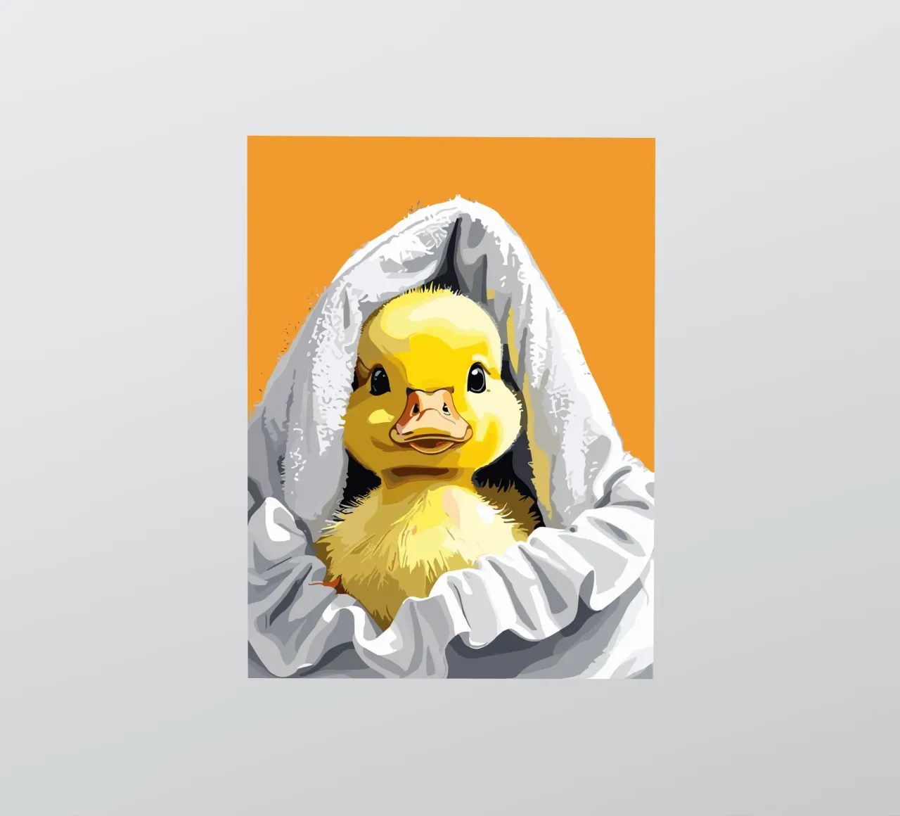 Duckling peeking from under a soft adesivo da LisaArtes