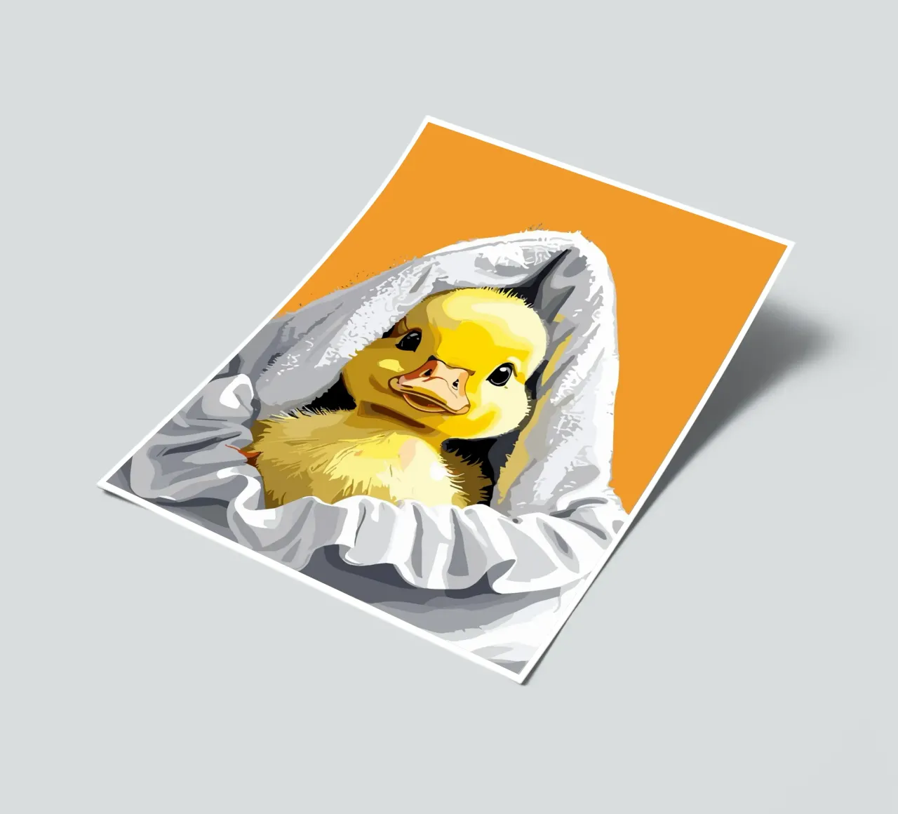 Duckling peeking from under a soft pack de pegatina de LisaArtes