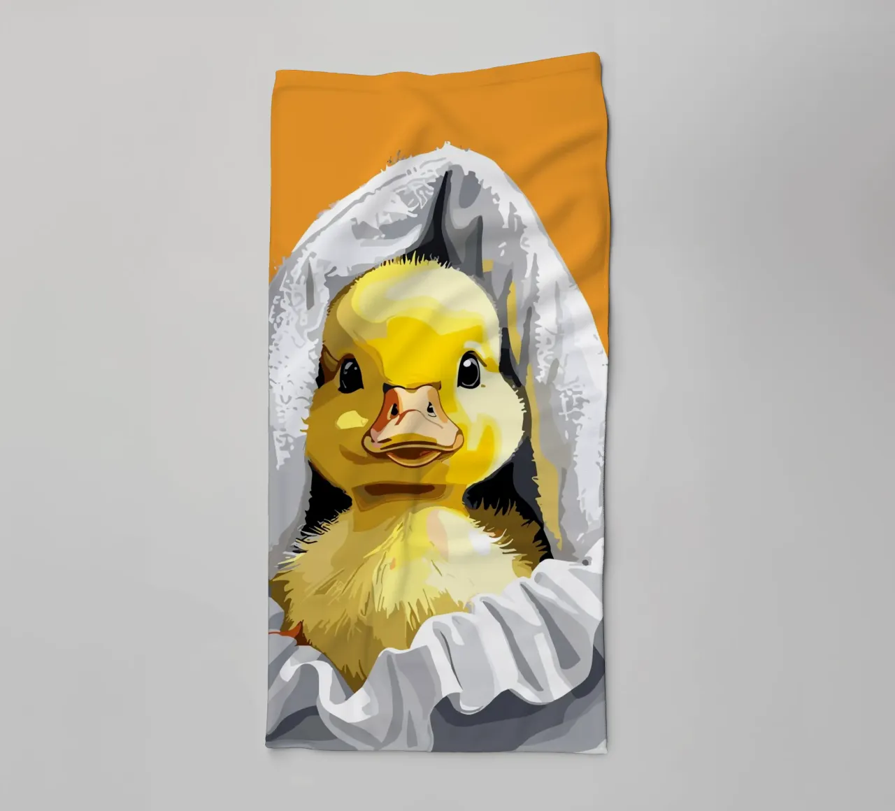 Duckling peeking from under a soft asciugamano da bagno da LisaArtes