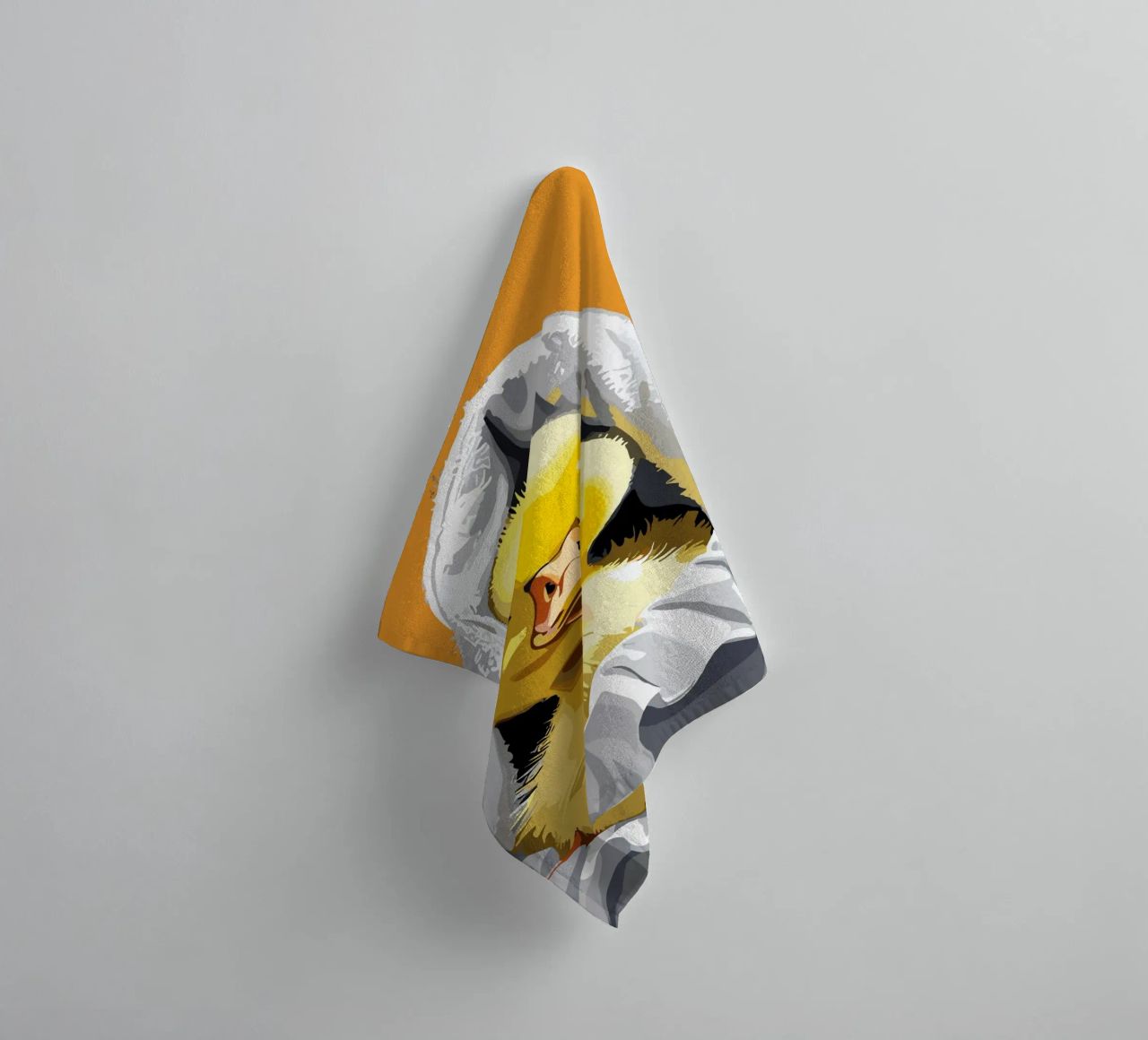 Duckling peeking from under a soft serviette de bain de LisaArtes