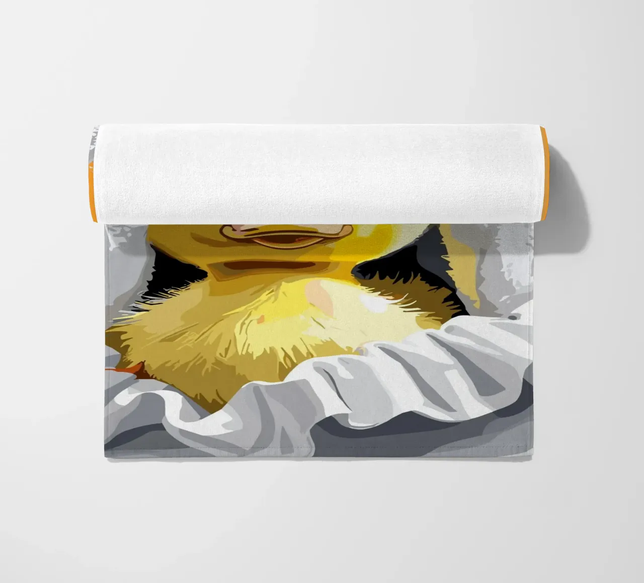 Duckling peeking from under a soft telo mare da LisaArtes