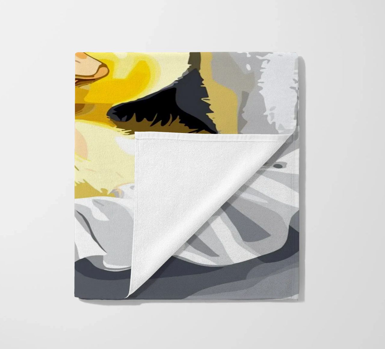 Duckling peeking from under a soft serviette de plage de LisaArtes