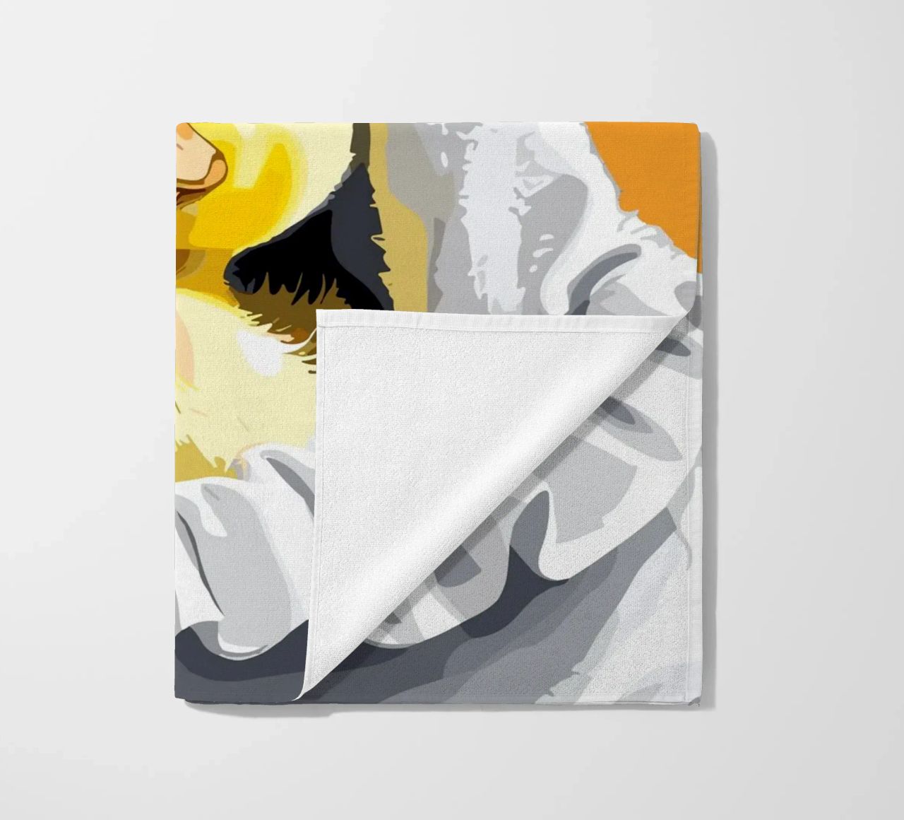 Duckling peeking from under a soft serviette de plage de LisaArtes