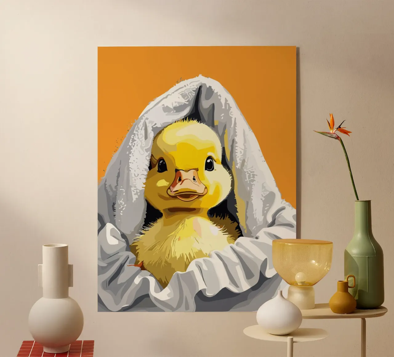 Duckling peeking from under a soft plexiglass da LisaArtes
