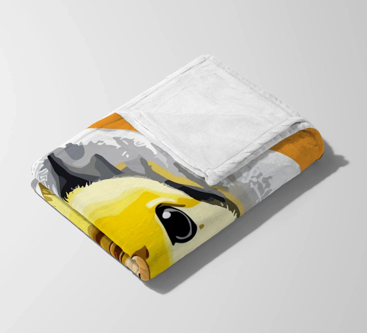 Duckling peeking from under a soft plaid polaire de LisaArtes