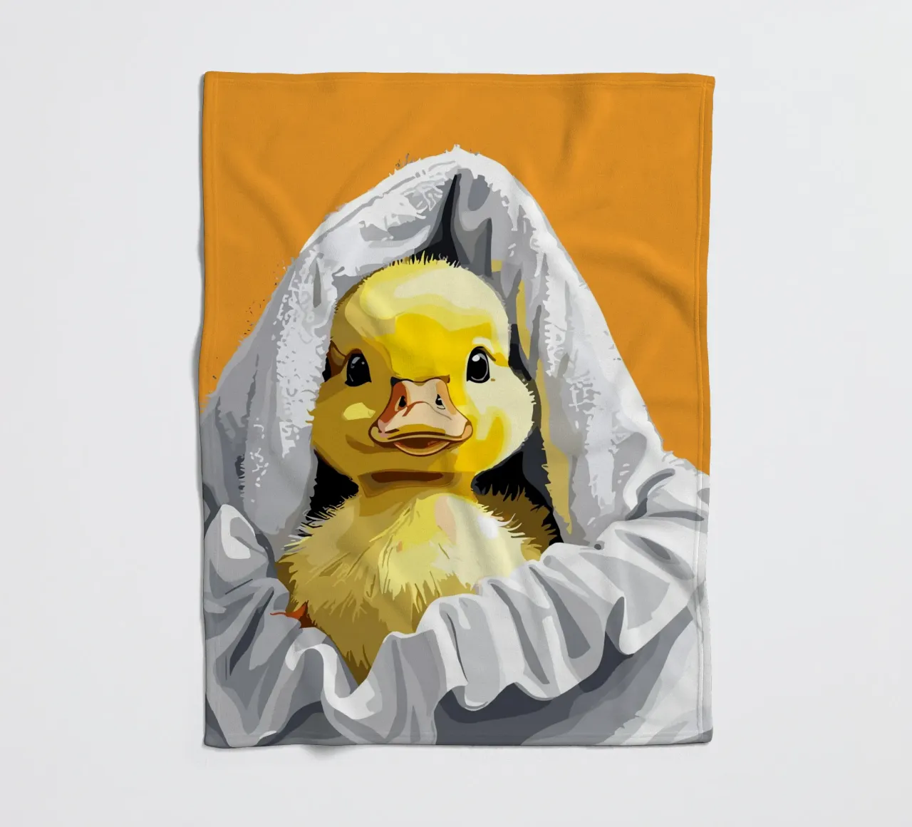 Duckling peeking from under a soft coperta in pile da LisaArtes