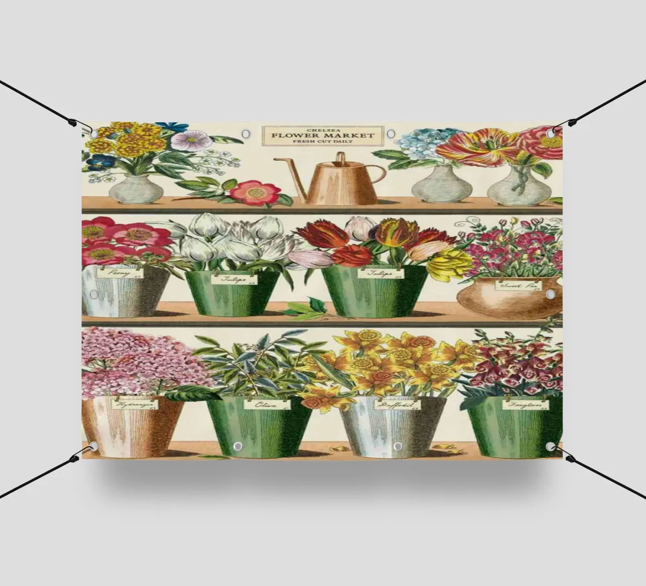 The Flowers telo in pvc da avissta