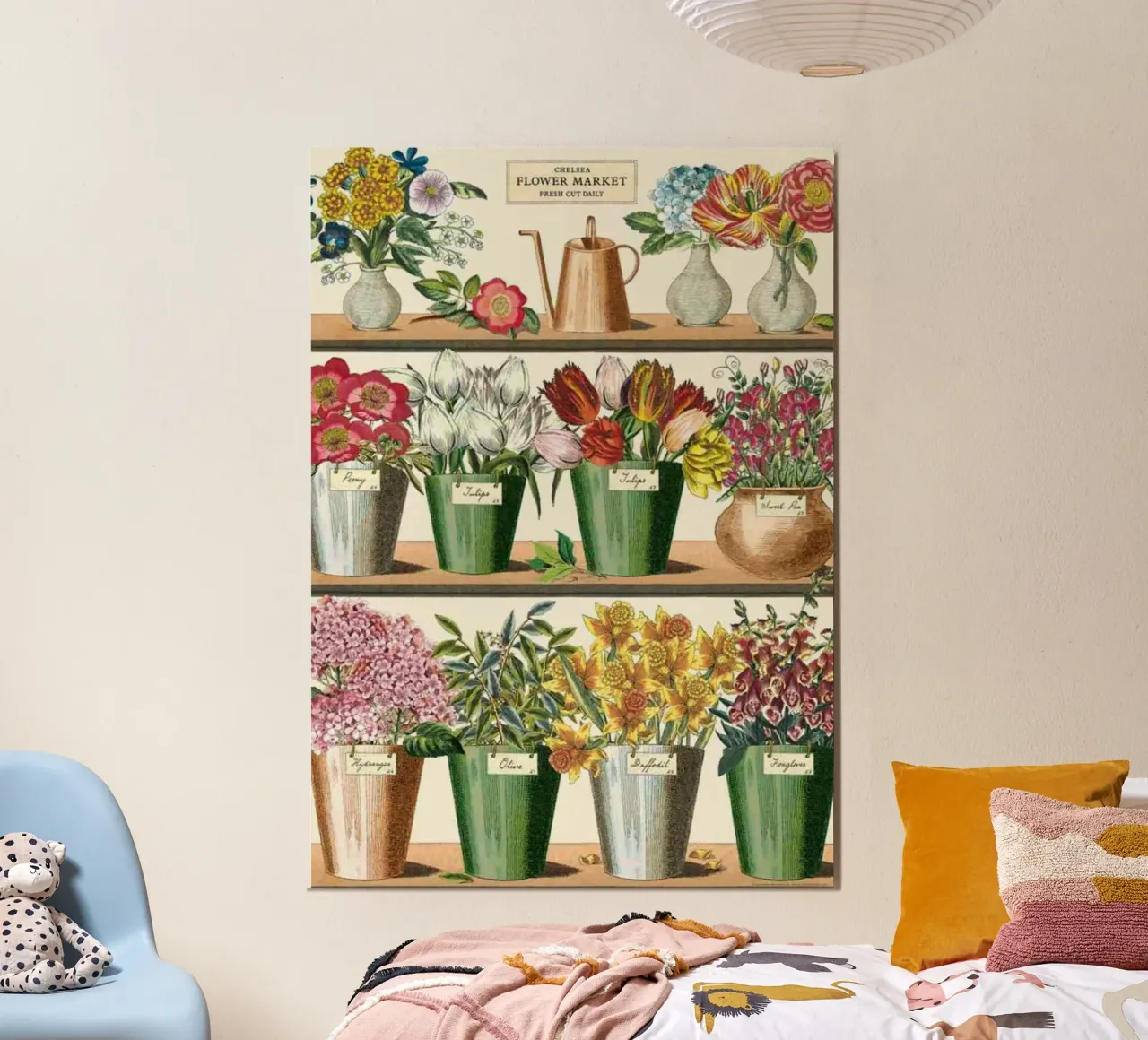 The Flowers poster con telaio in legno da avissta