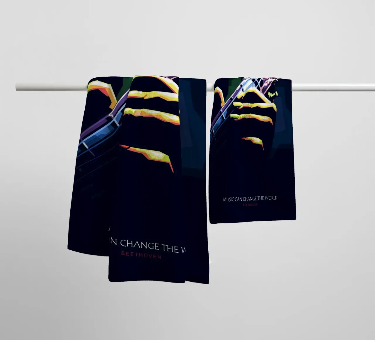 Music can change the world towel by Alkahfsmart