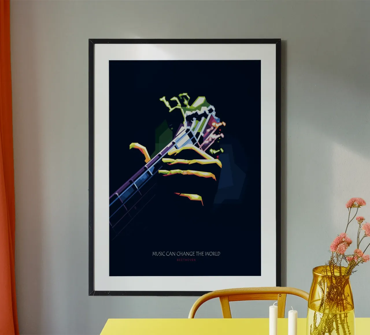 Music can change the world poster by Alkahfsmart