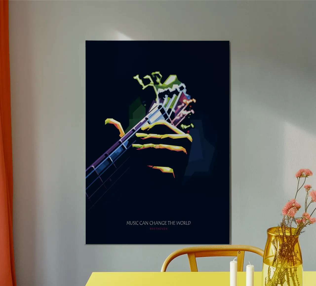 Music can change the world poster by Alkahfsmart
