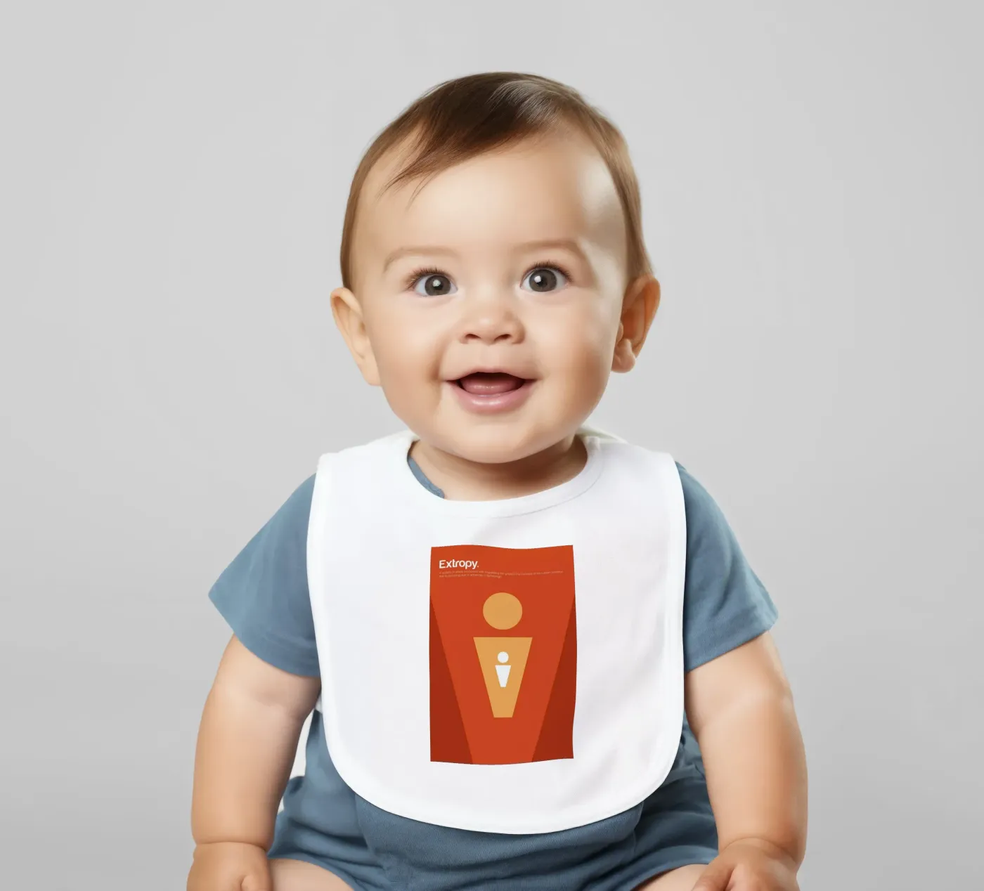 Extropy baby bib by Genís Carreras