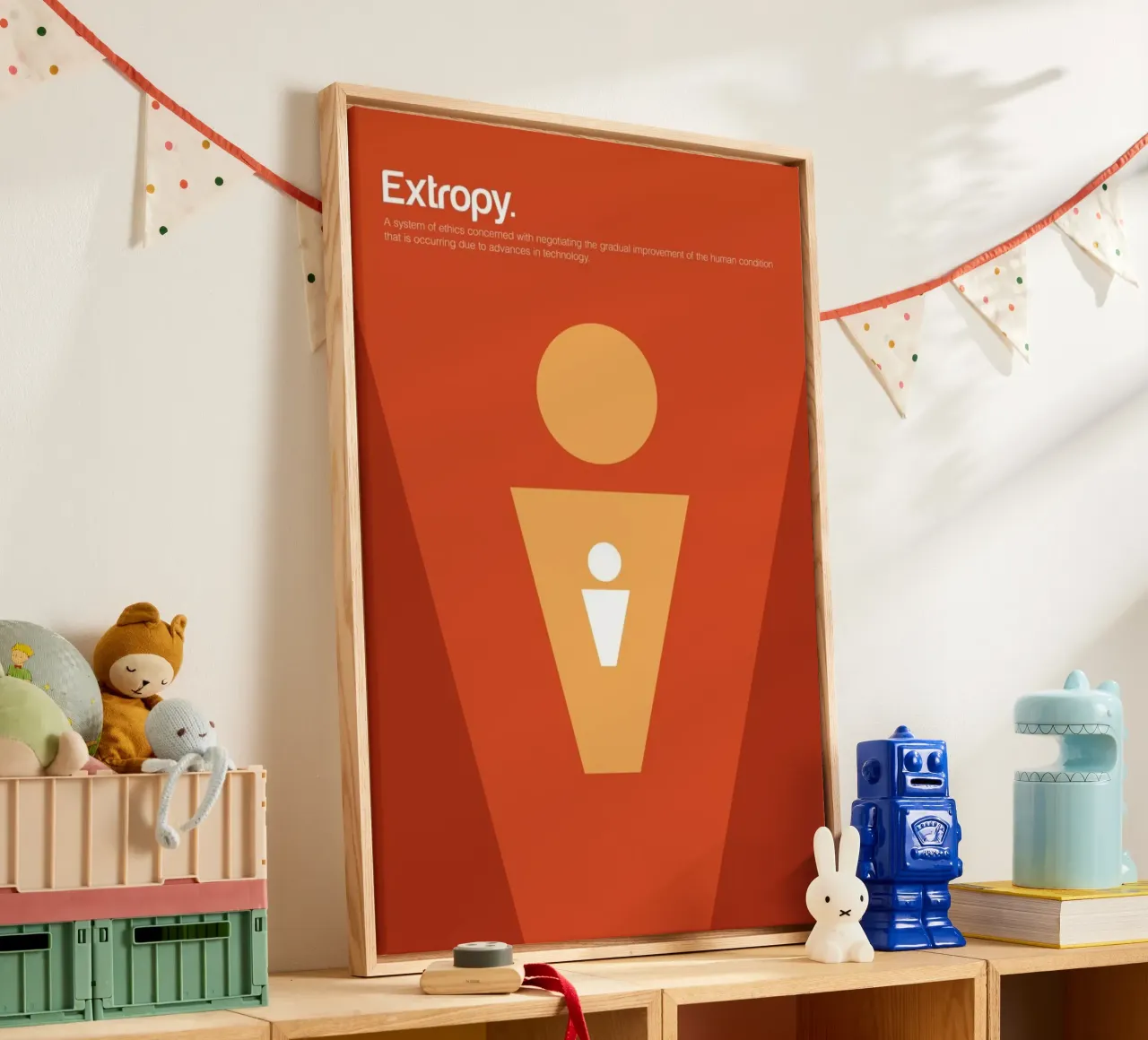 Extropy tela con Cornice a cassetta da Genís Carreras