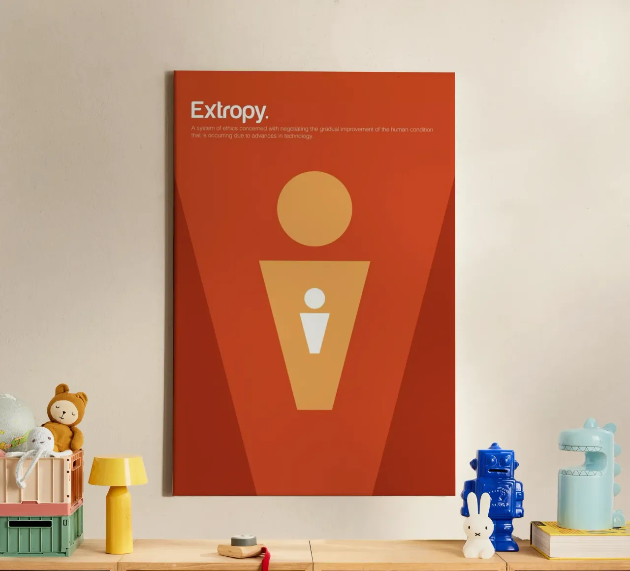 Extropy tela con Cornice a cassetta da Genís Carreras