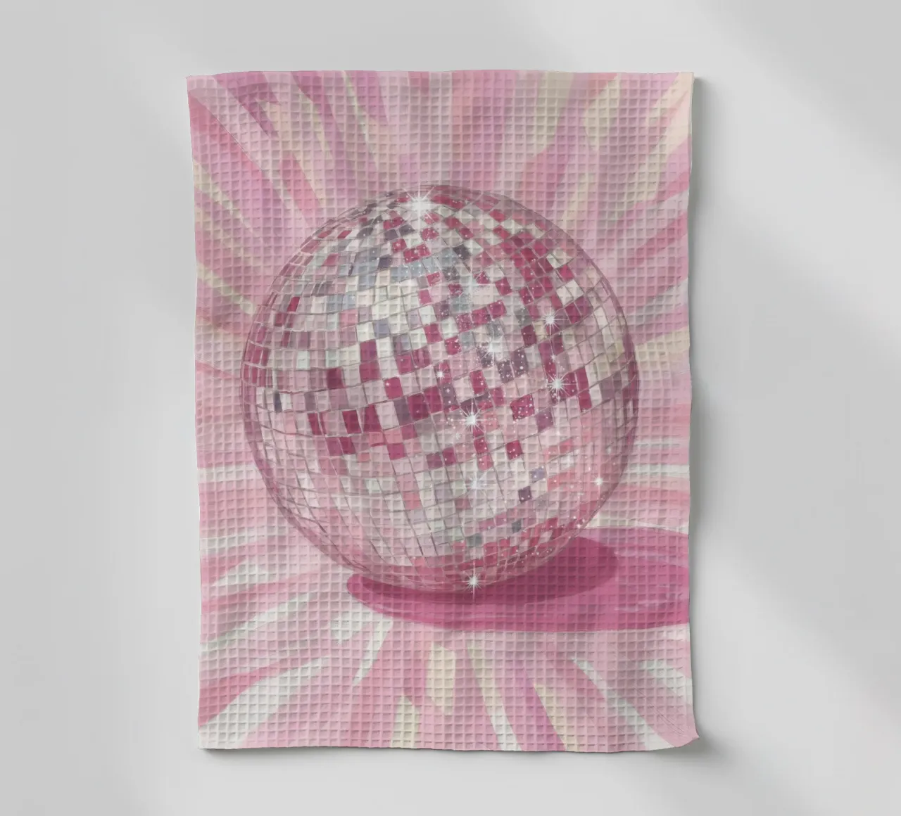 Boule disco rose vif torchon de Melloi Art Print