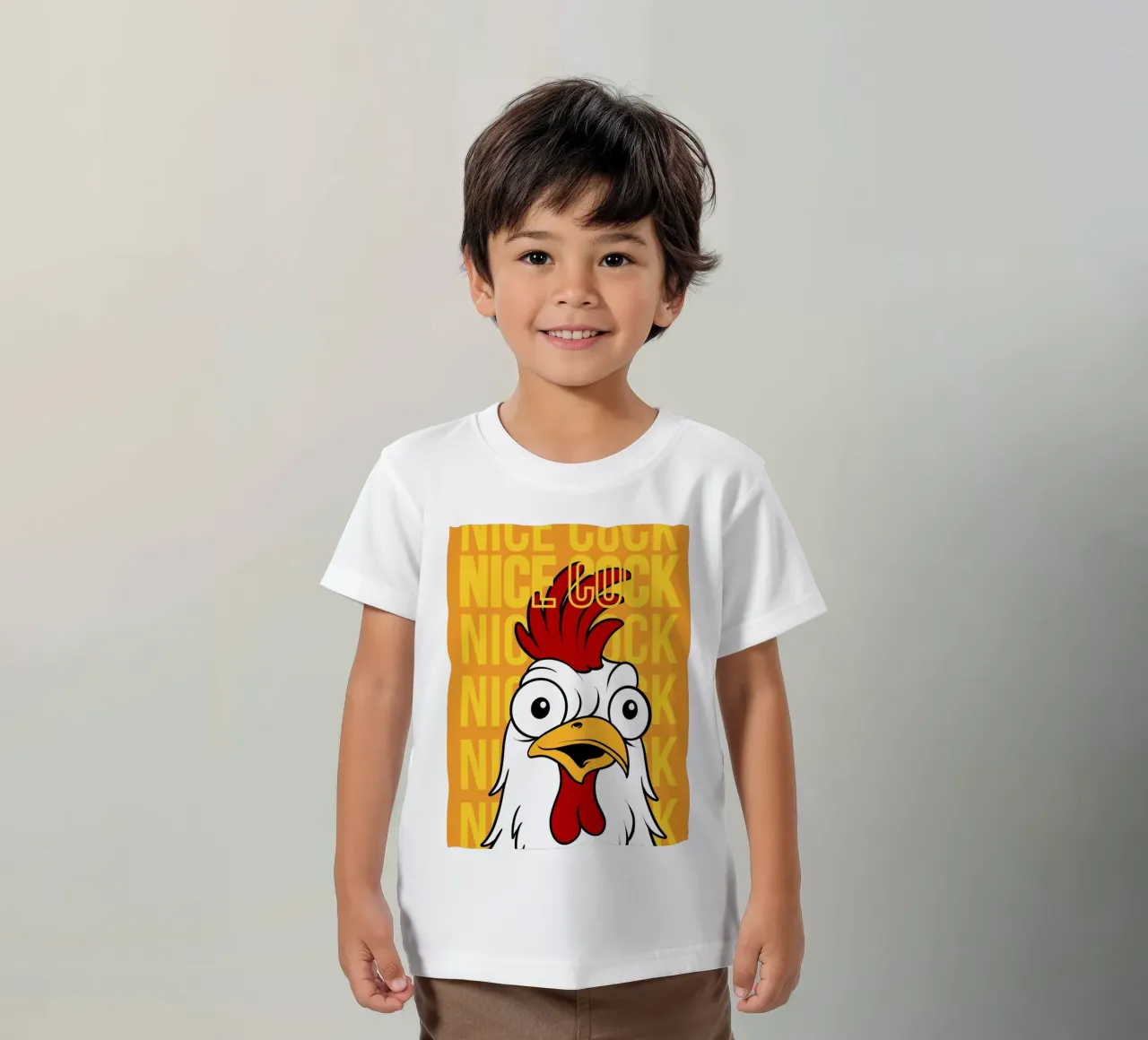 NICE COCK kids t-shirt by LisaArtes
