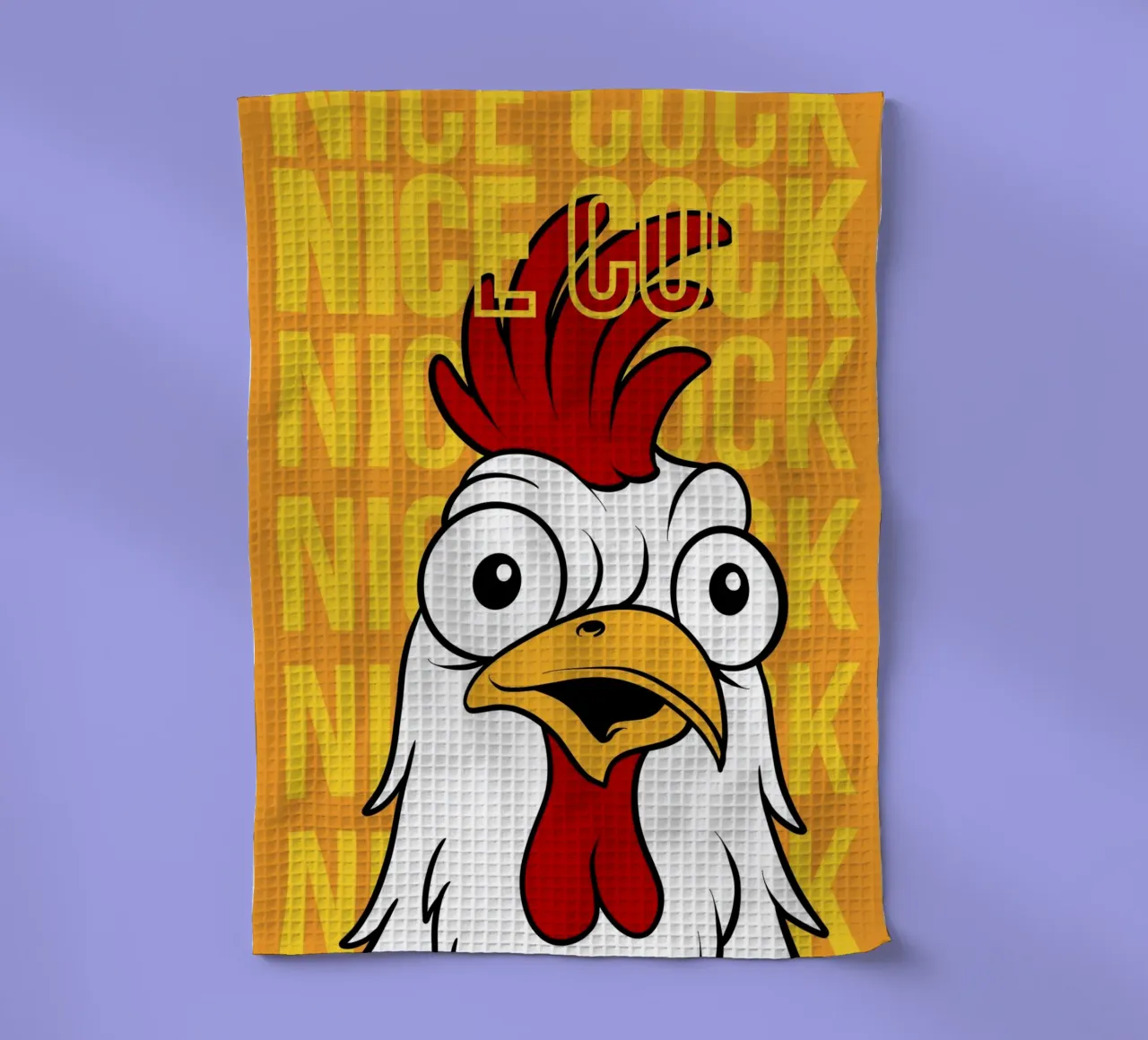 NICE COCK tea towel by LisaArtes