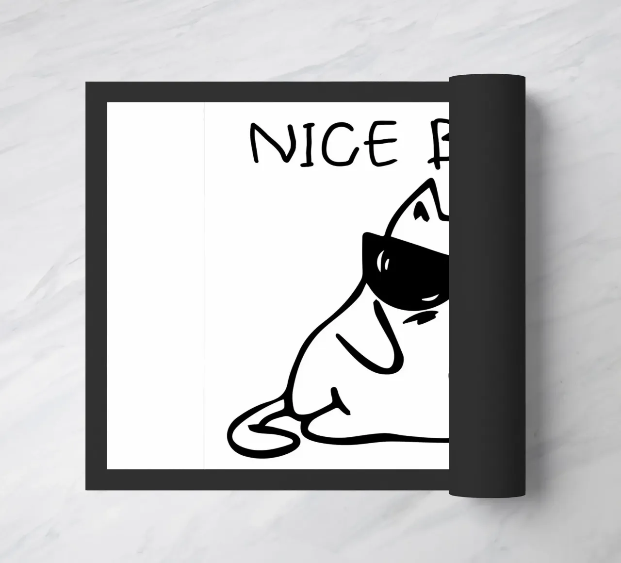 NICE BUM! doormat by LisaArtes