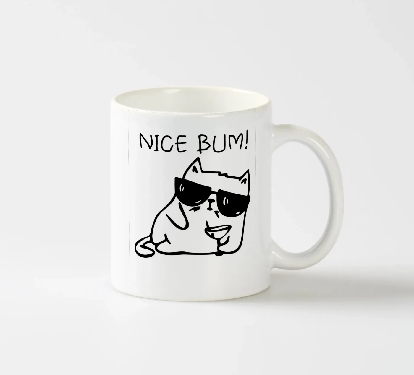 NICE BUM! ceramic mug by LisaArtes