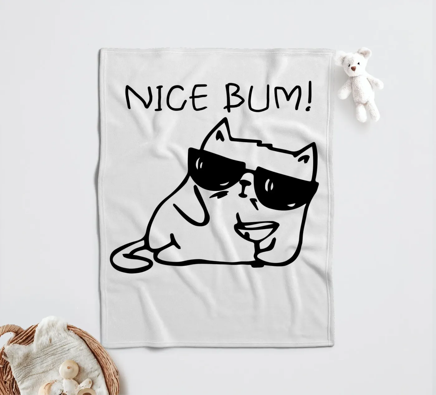 NICE BUM! fleecedeken van LisaArtes