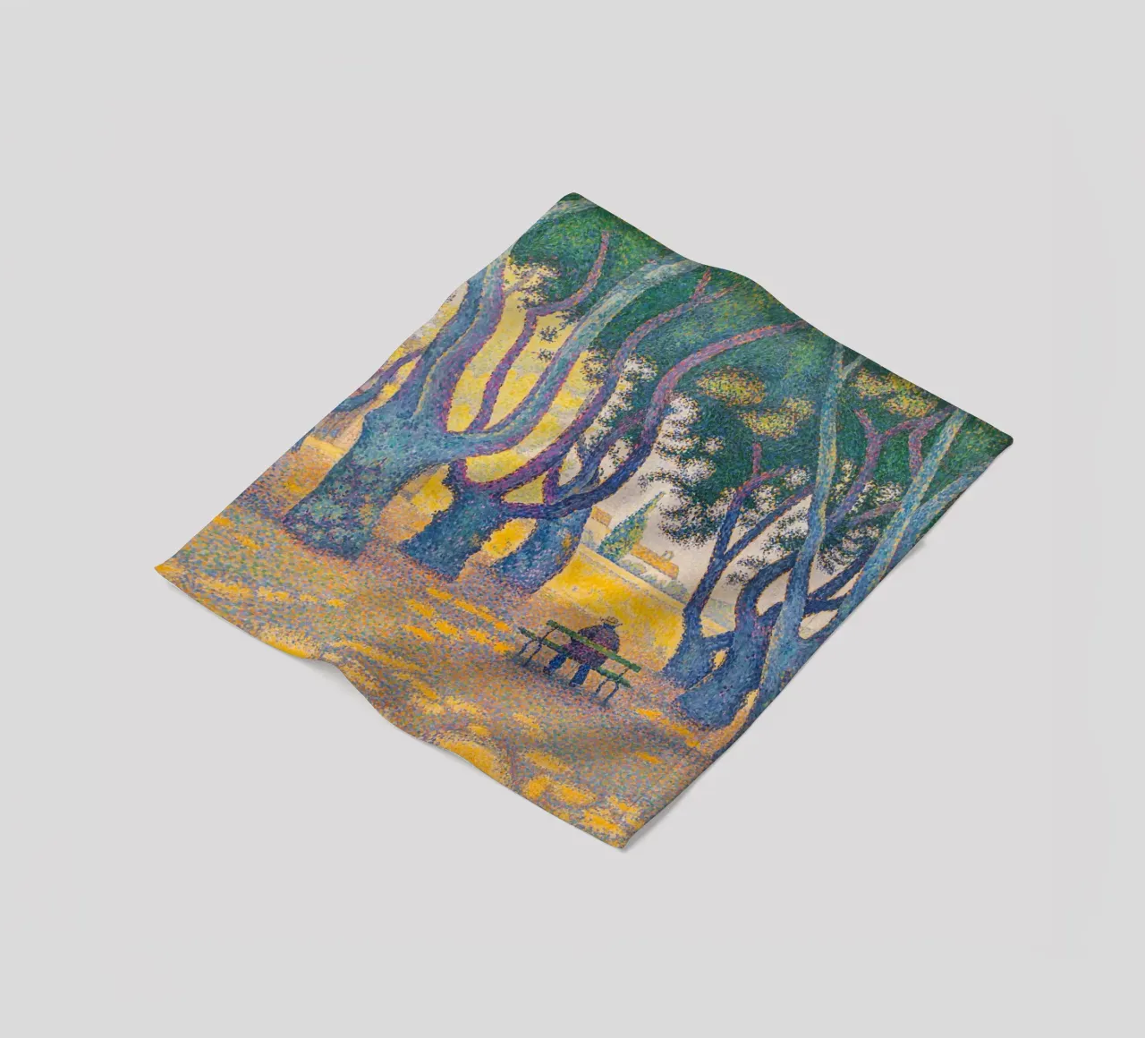 Paul Signac - Place des Lices, St. Tropez (1893) coperta in pile da Timeless Artworks