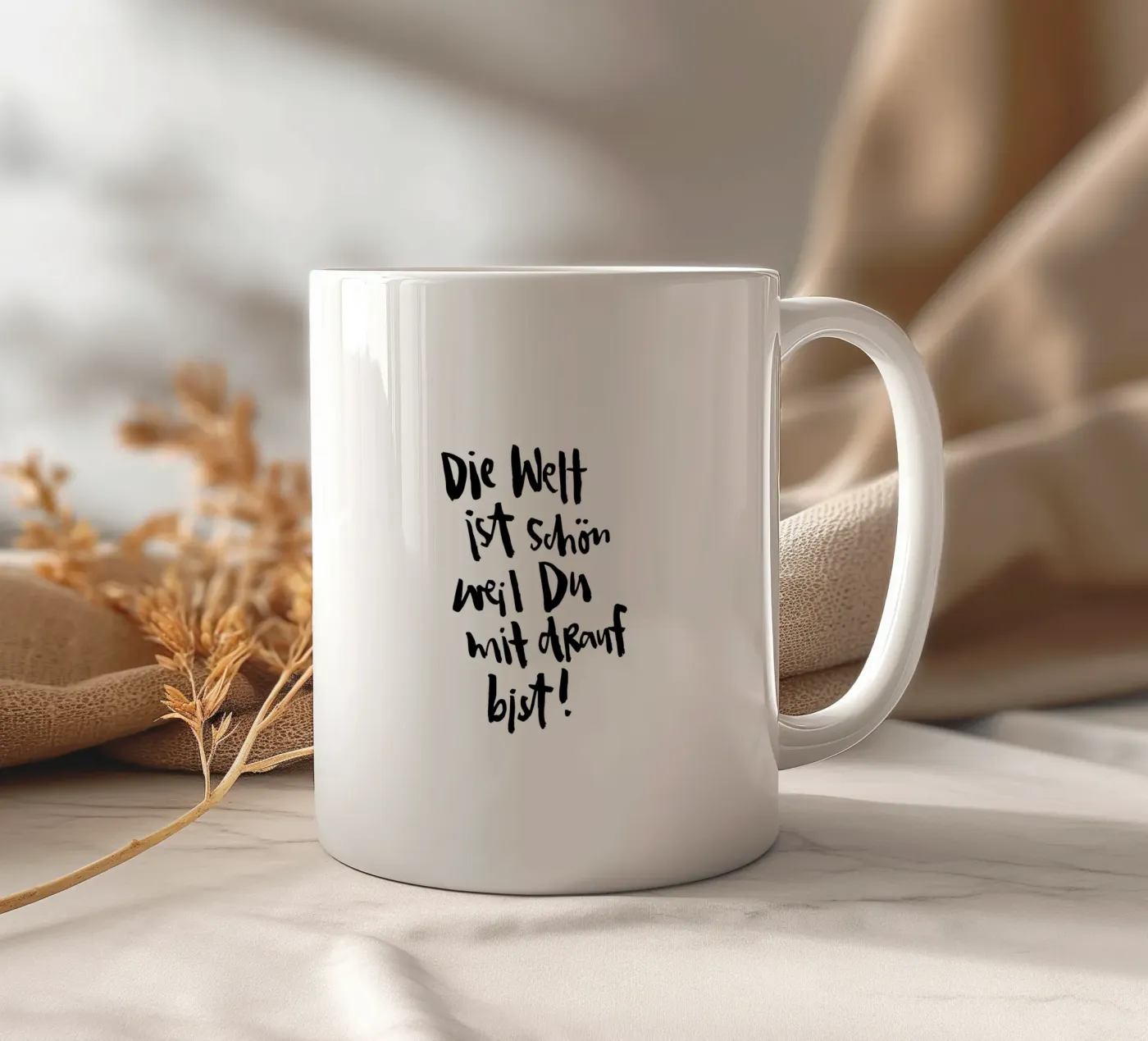 Die Welt ceramic mug by Brushmeetspaper