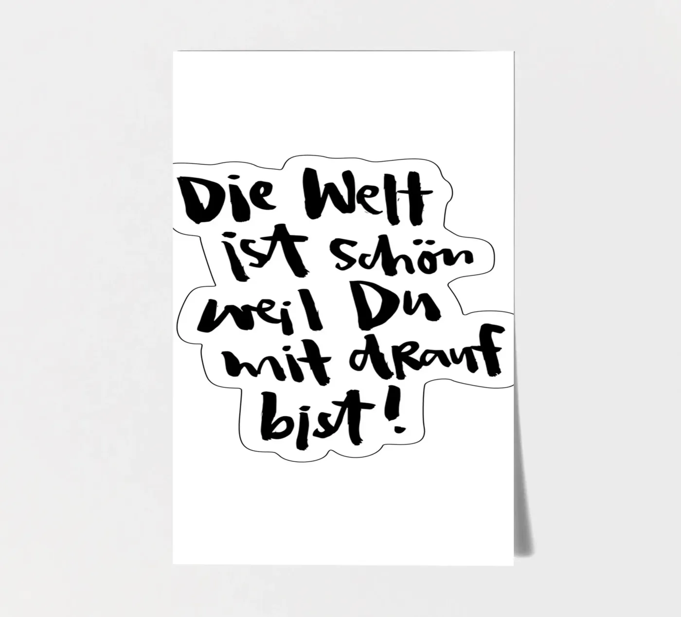 Die Welt sticker sheet by Brushmeetspaper