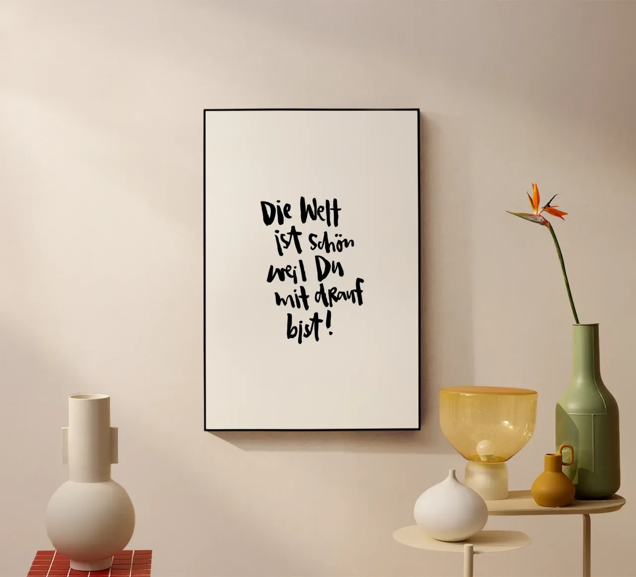 Die Welt acryl van Brushmeetspaper