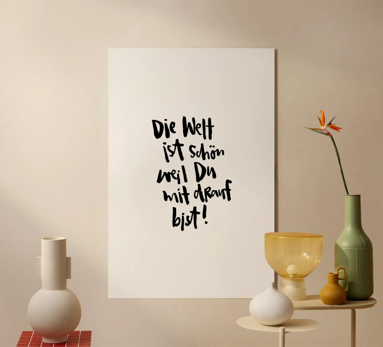 Die Welt acryl van Brushmeetspaper