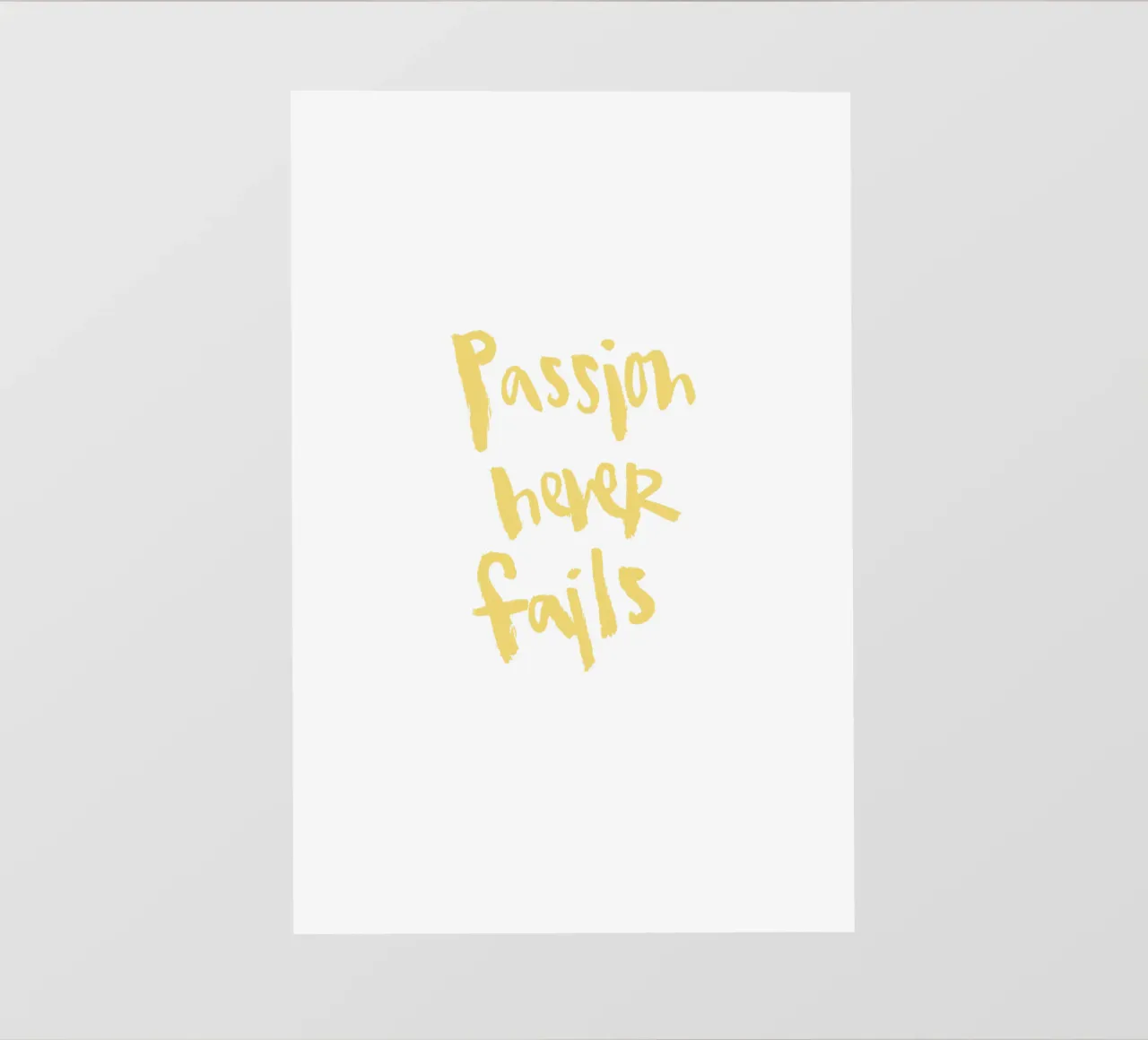 Passion Never Fails telo in pvc da Brushmeetspaper