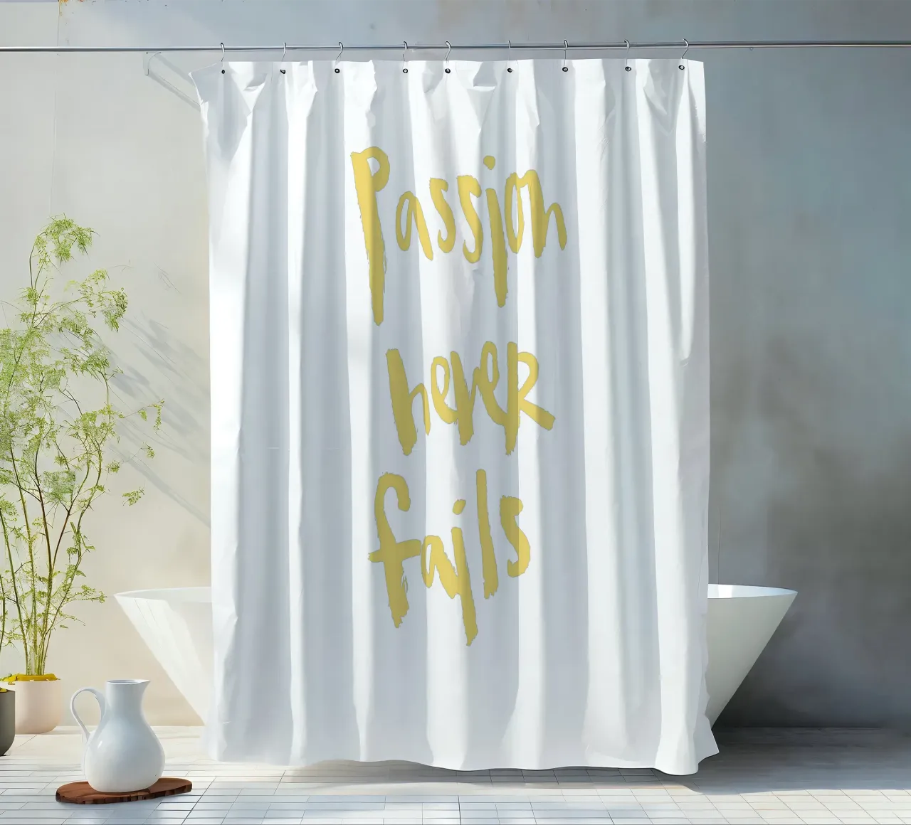 Passion Never Fails tenda da doccia da Brushmeetspaper