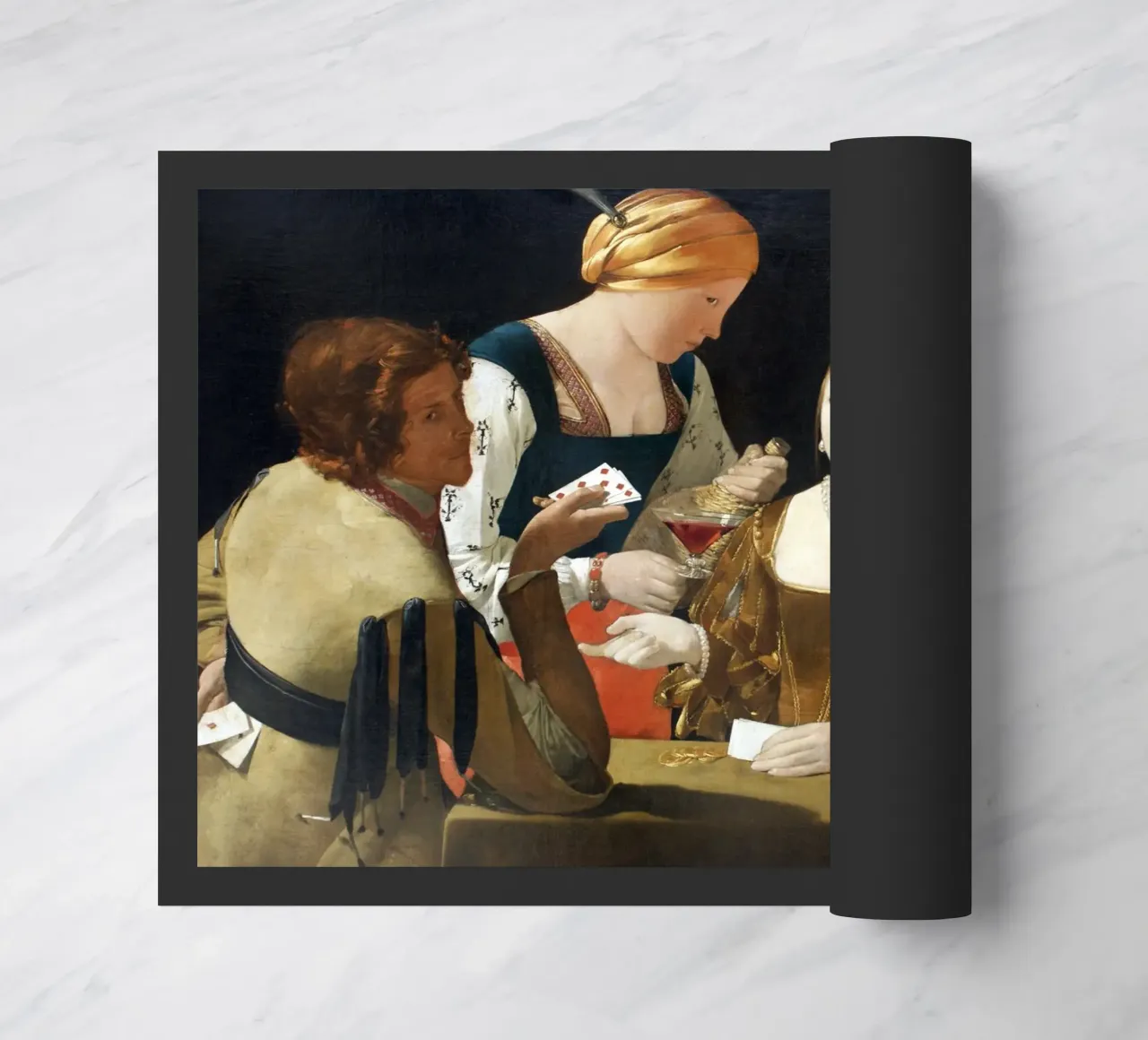 Georges de La Tour - L'acchiappacarte con l'Asso di quadri zerbino da Timeless Artworks